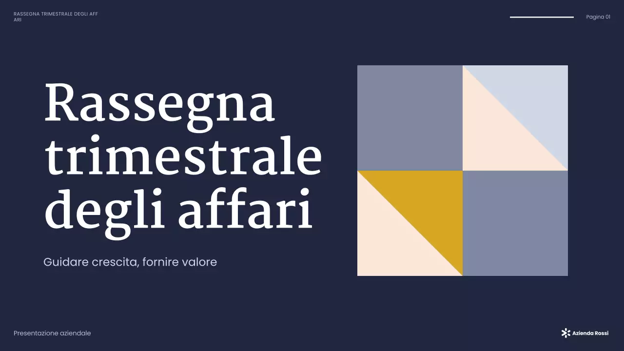 presentazione aziendale moderna della marina