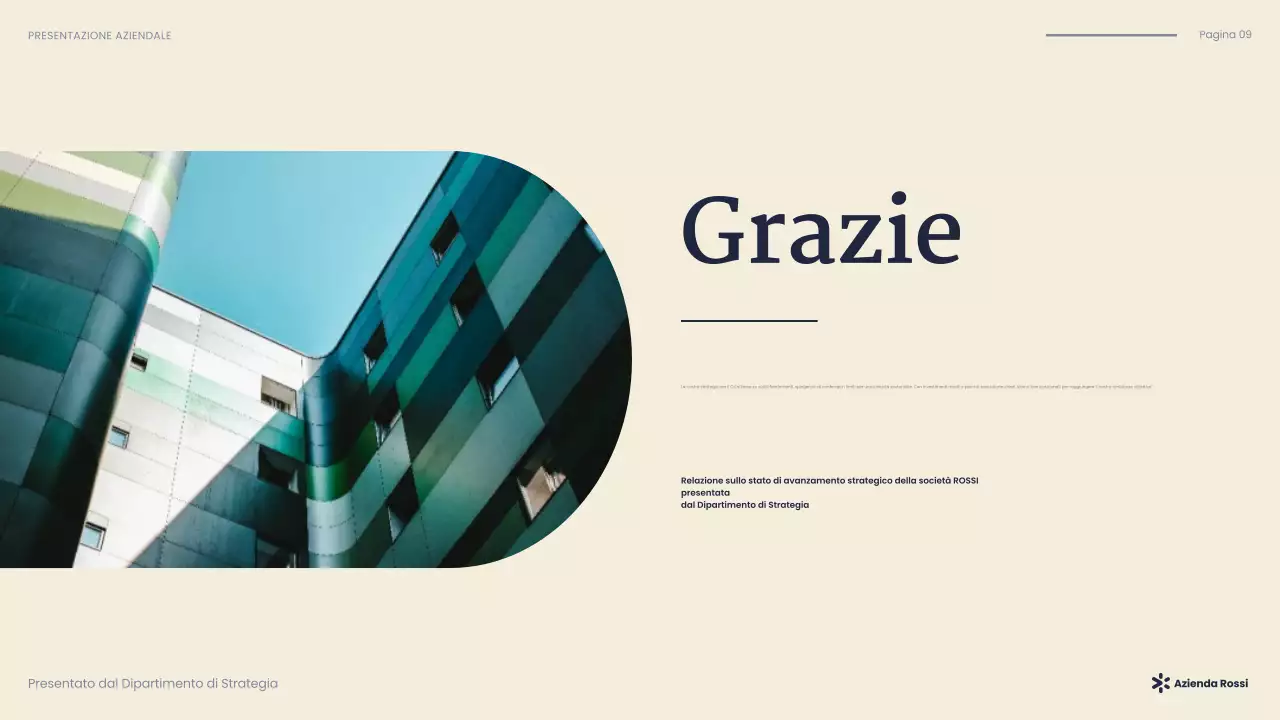 presentazione aziendale moderna della marina