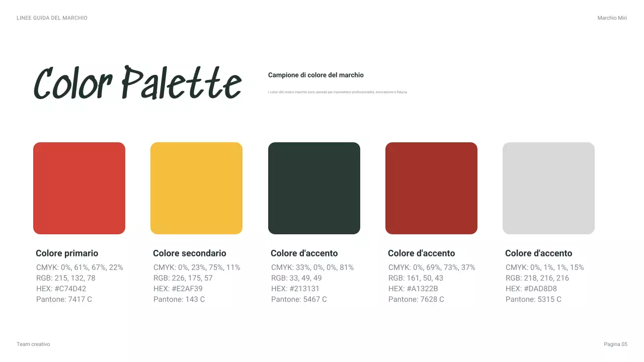 linea guida del marchio moderno beige