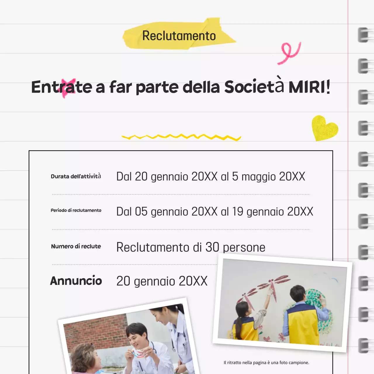 Reclutamento di semplici sostenitori del giallo