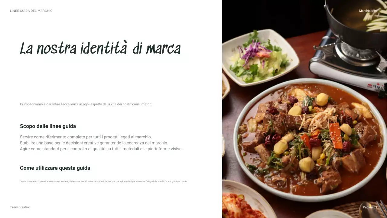 linea guida del marchio moderno beige