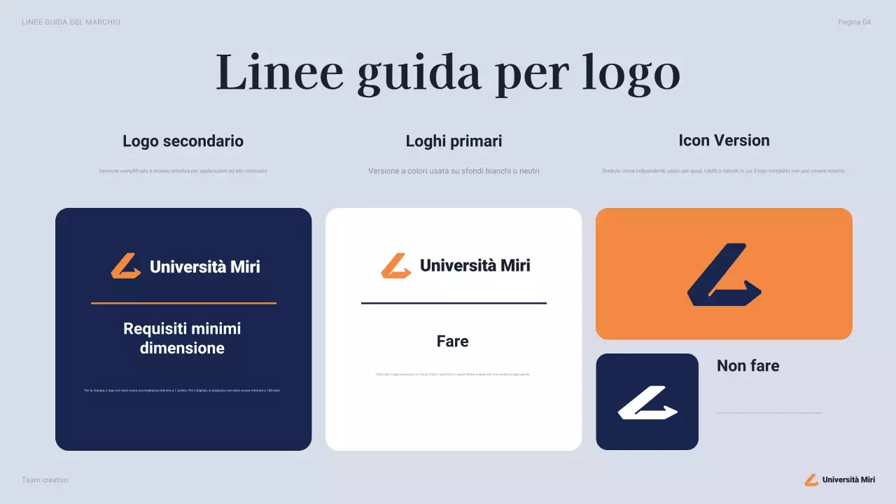 linea guida dell'università professionale della marina