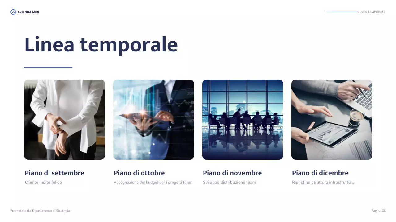 relazione aziendale moderna blu