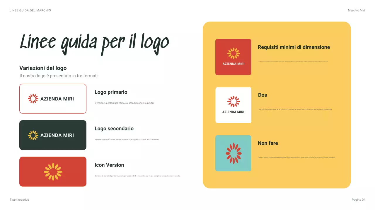 linea guida del marchio moderno beige