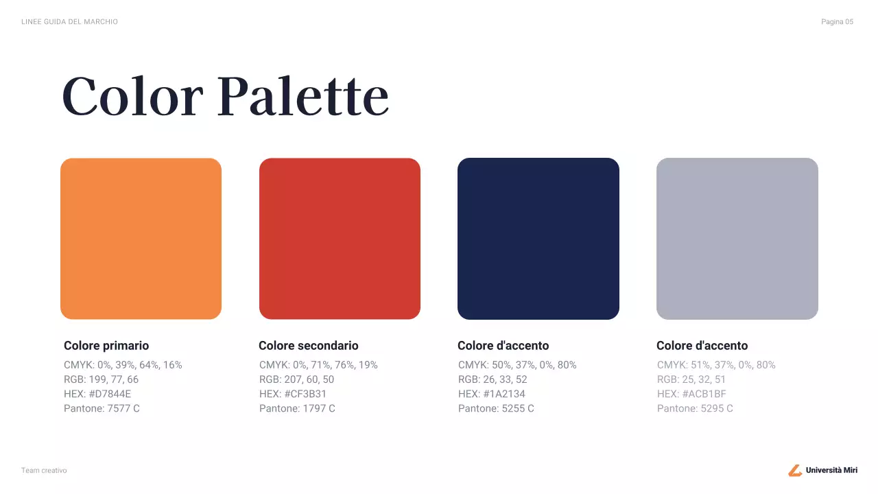 linea guida dell'università professionale della marina