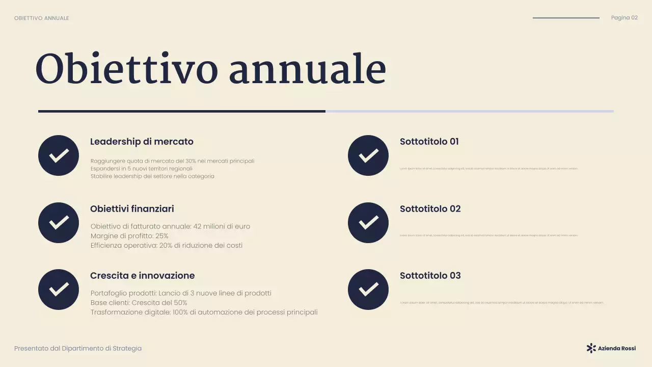 presentazione aziendale moderna della marina