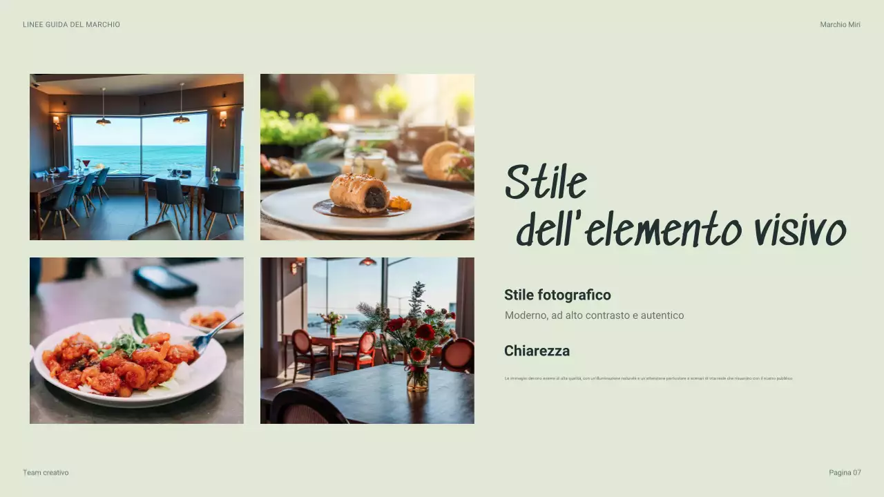 linea guida del marchio moderno beige