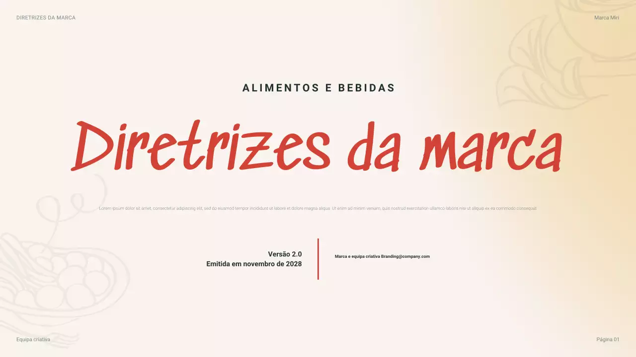 bege moderno diretrizes da marca