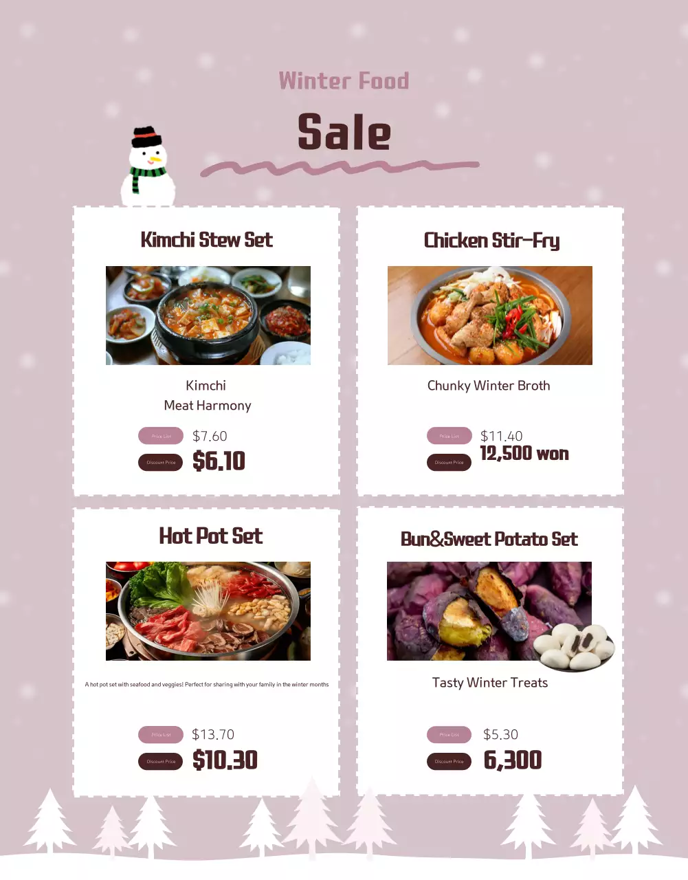 Beige Traditional Winter Promotion Poster