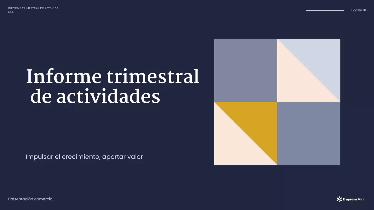 presentación de la empresa navy modern