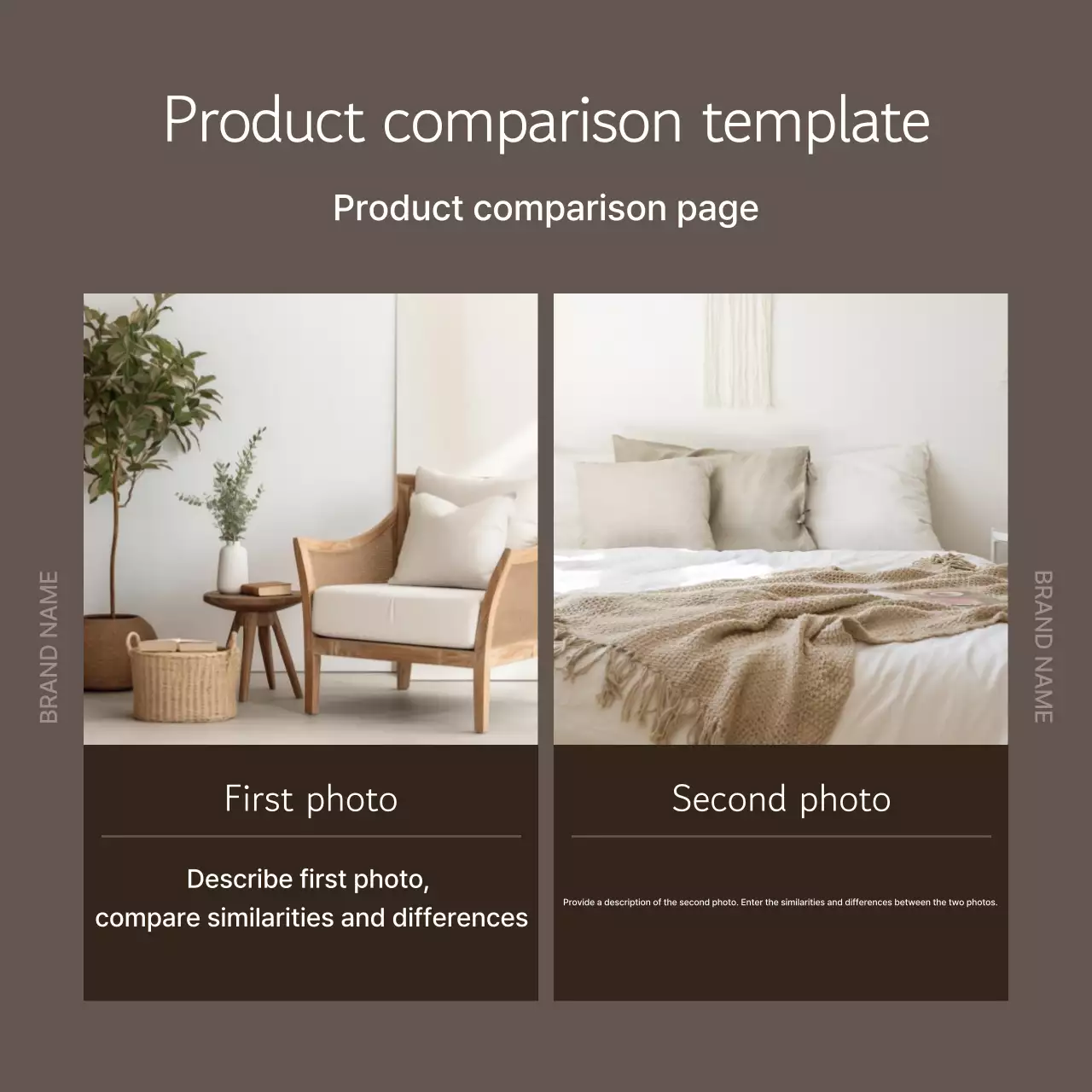 Brown Minimal Brand Promotion Instagram Carousel