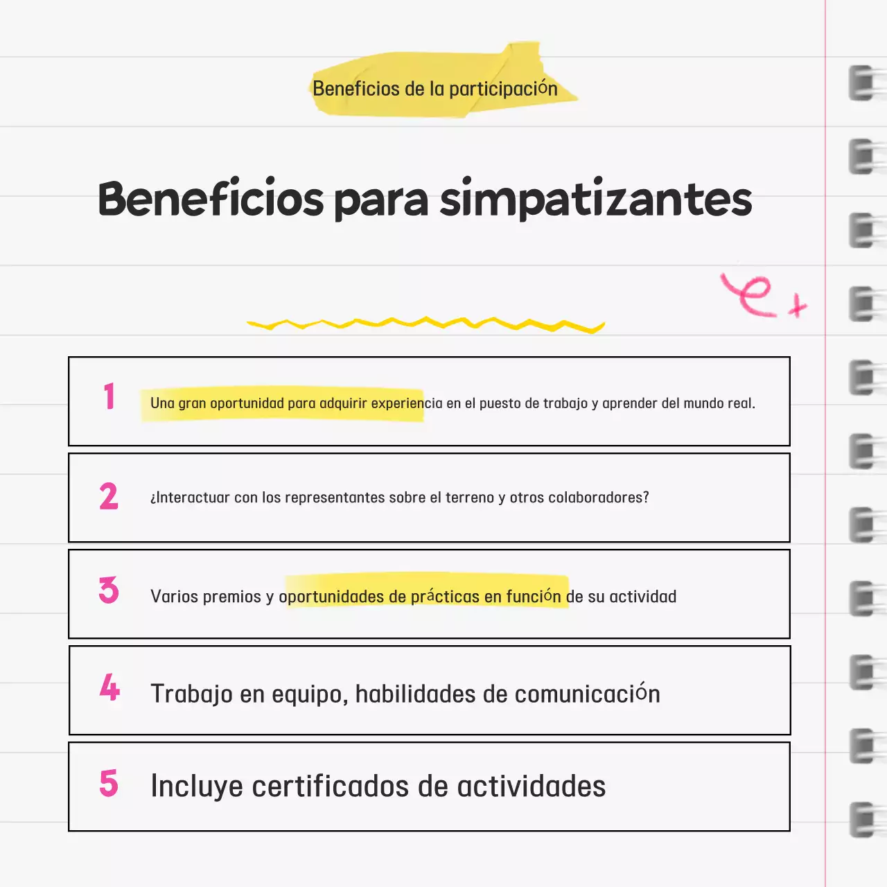 Reclutamiento de simpatizantes de Yellow Simple