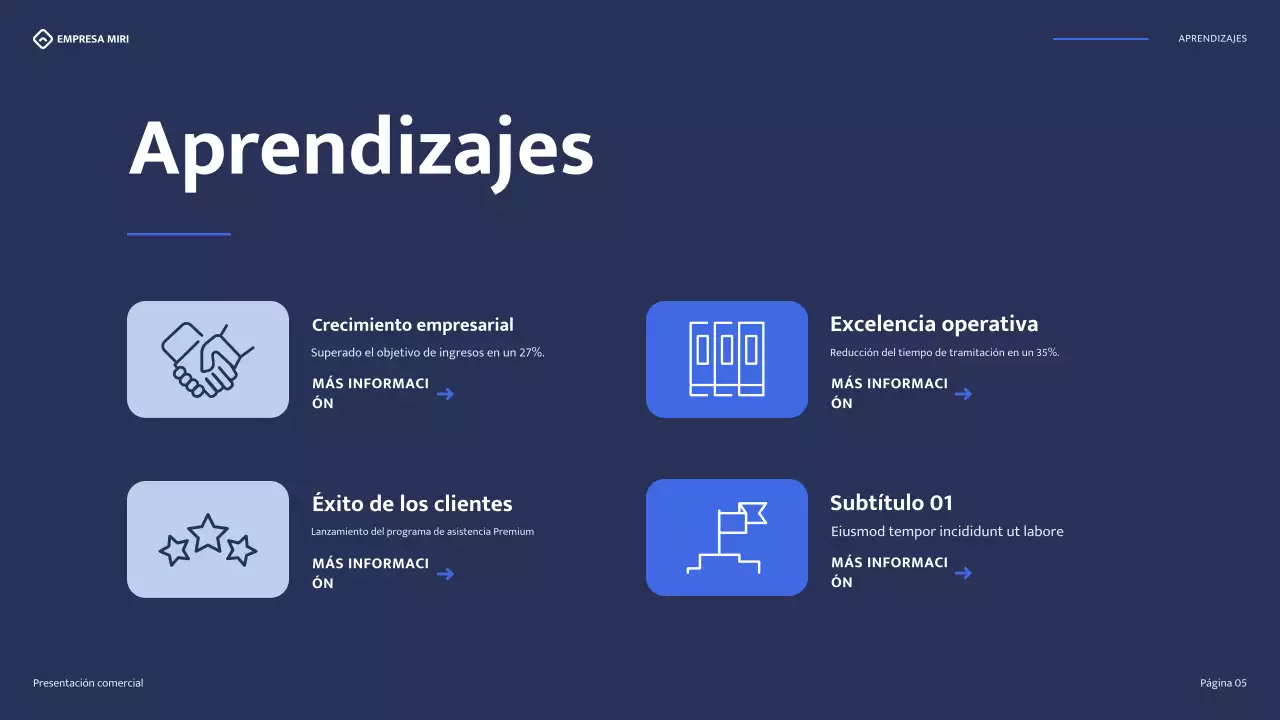 blue modern business report