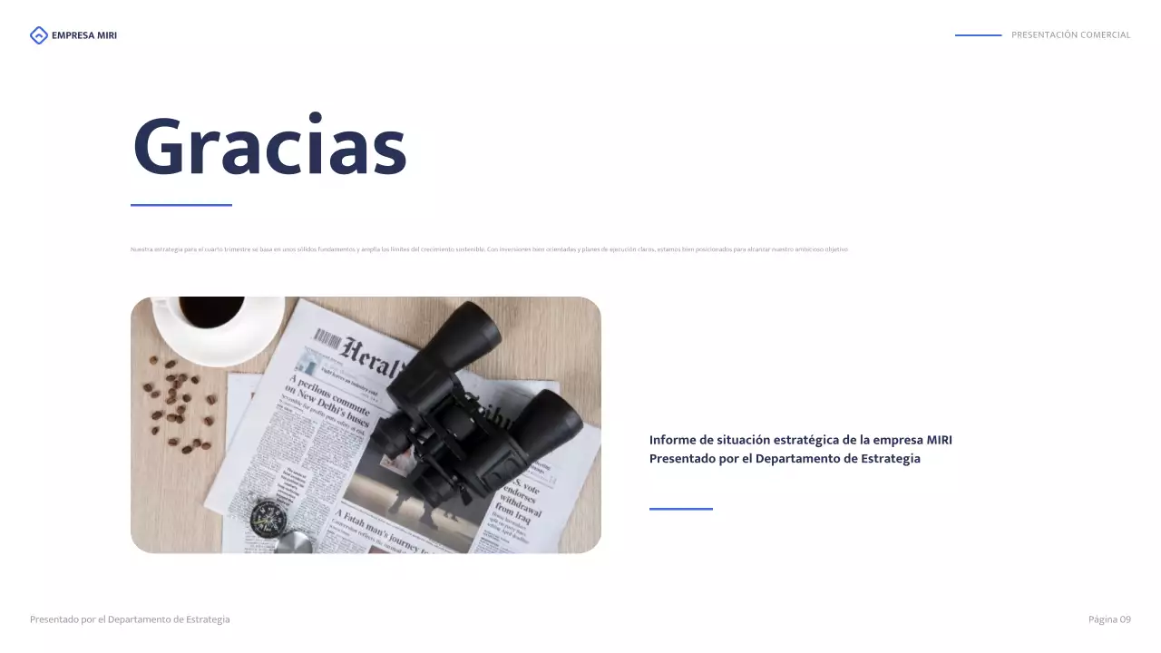 blue modern business report