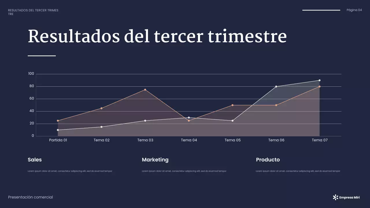 presentación de la empresa navy modern