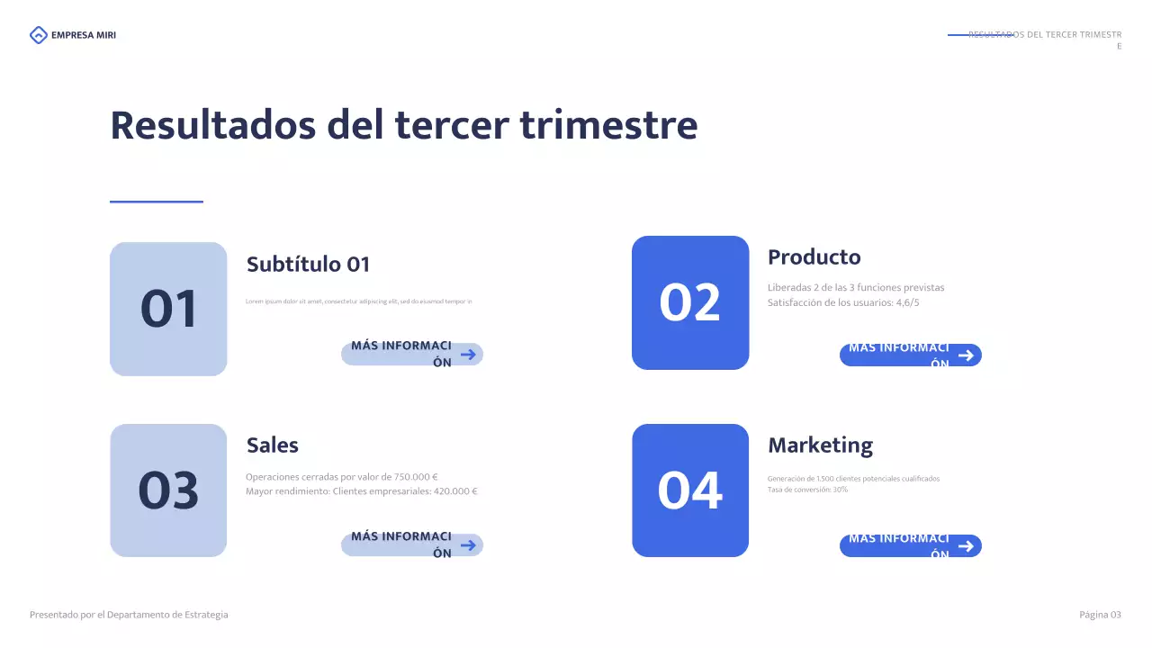 blue modern business report