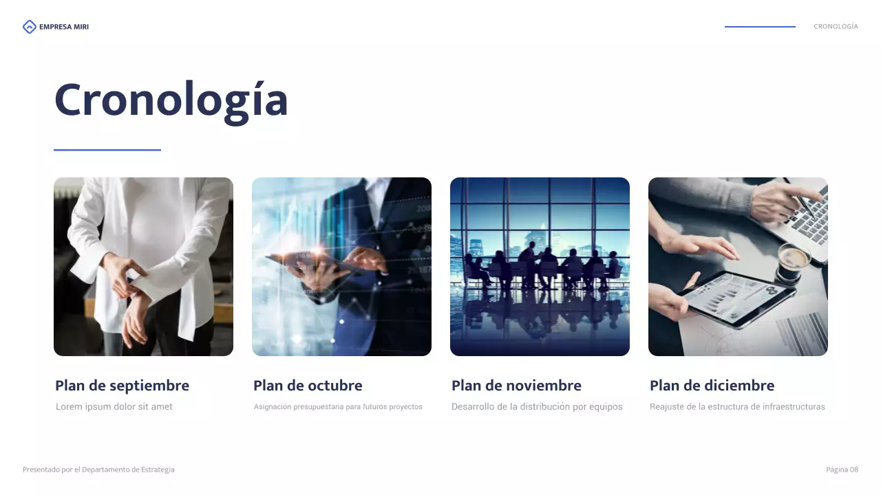 blue modern business report