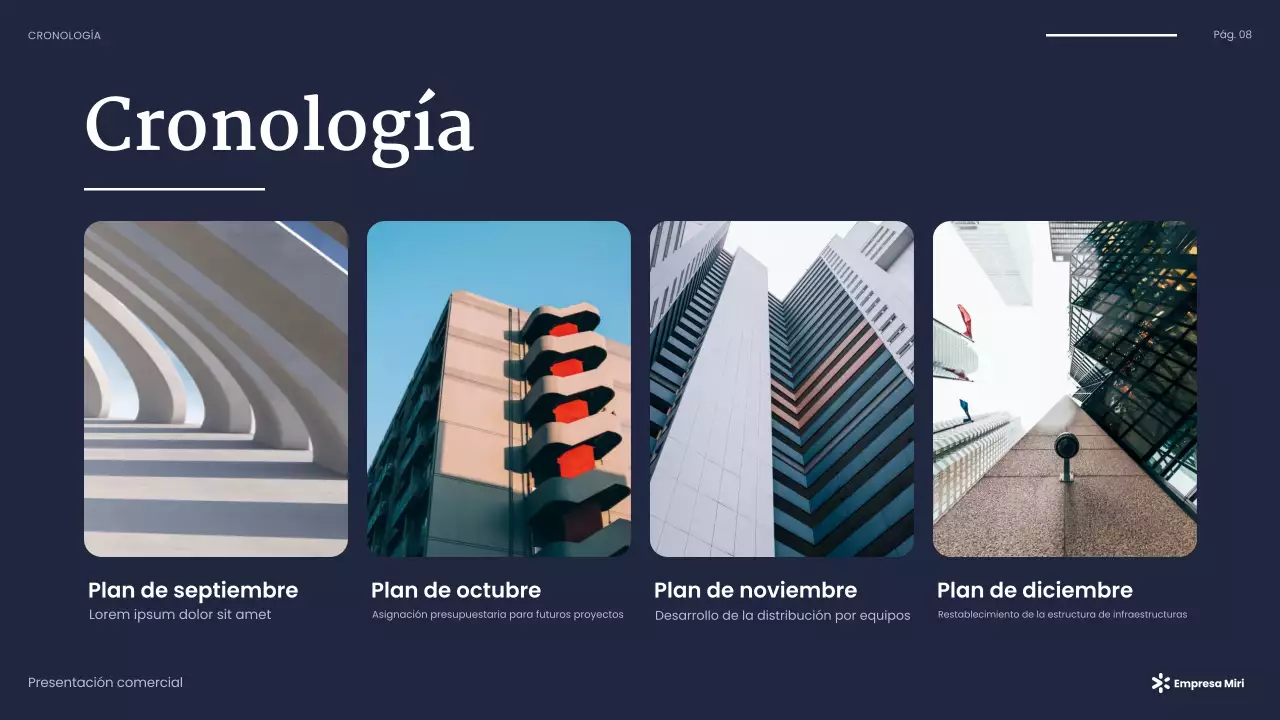 presentación de la empresa navy modern