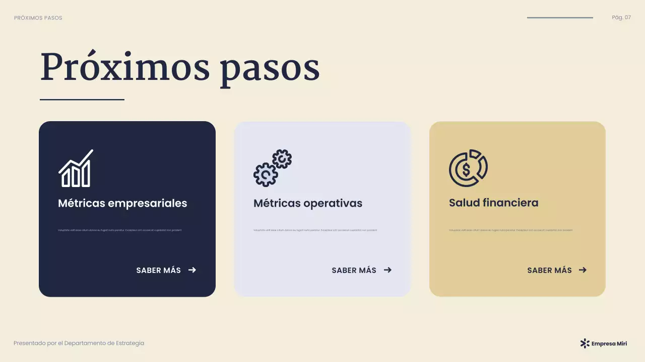 presentación de la empresa navy modern