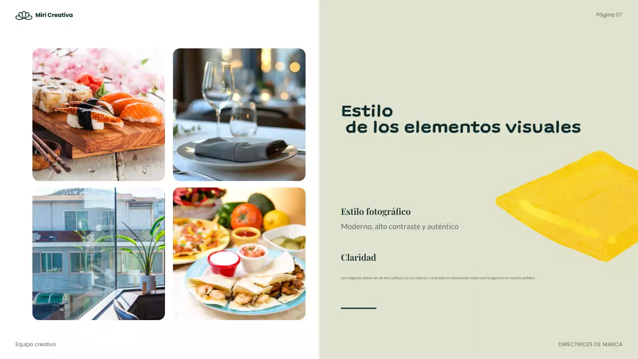 directriz sobre alimentos ecológicos modernos