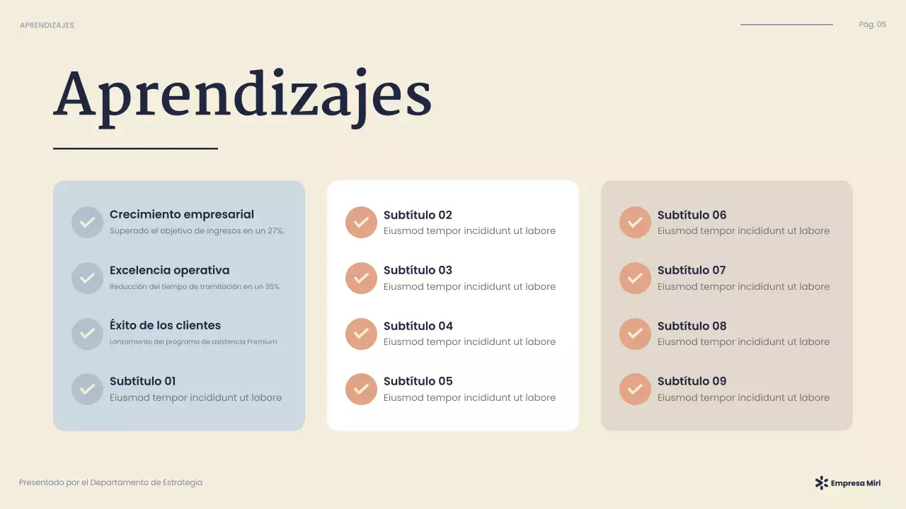 presentación de la empresa navy modern