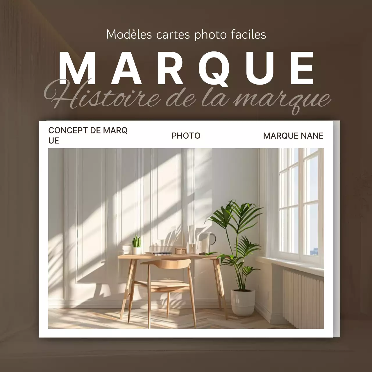Promouvoir une marque moderne de couleur beige