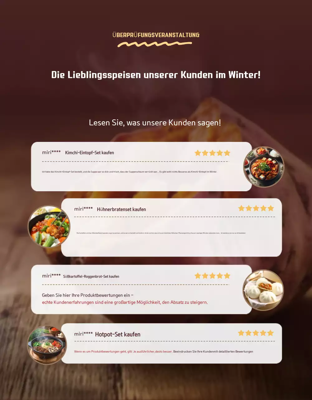 Beige Cosy Winter Food Promotion