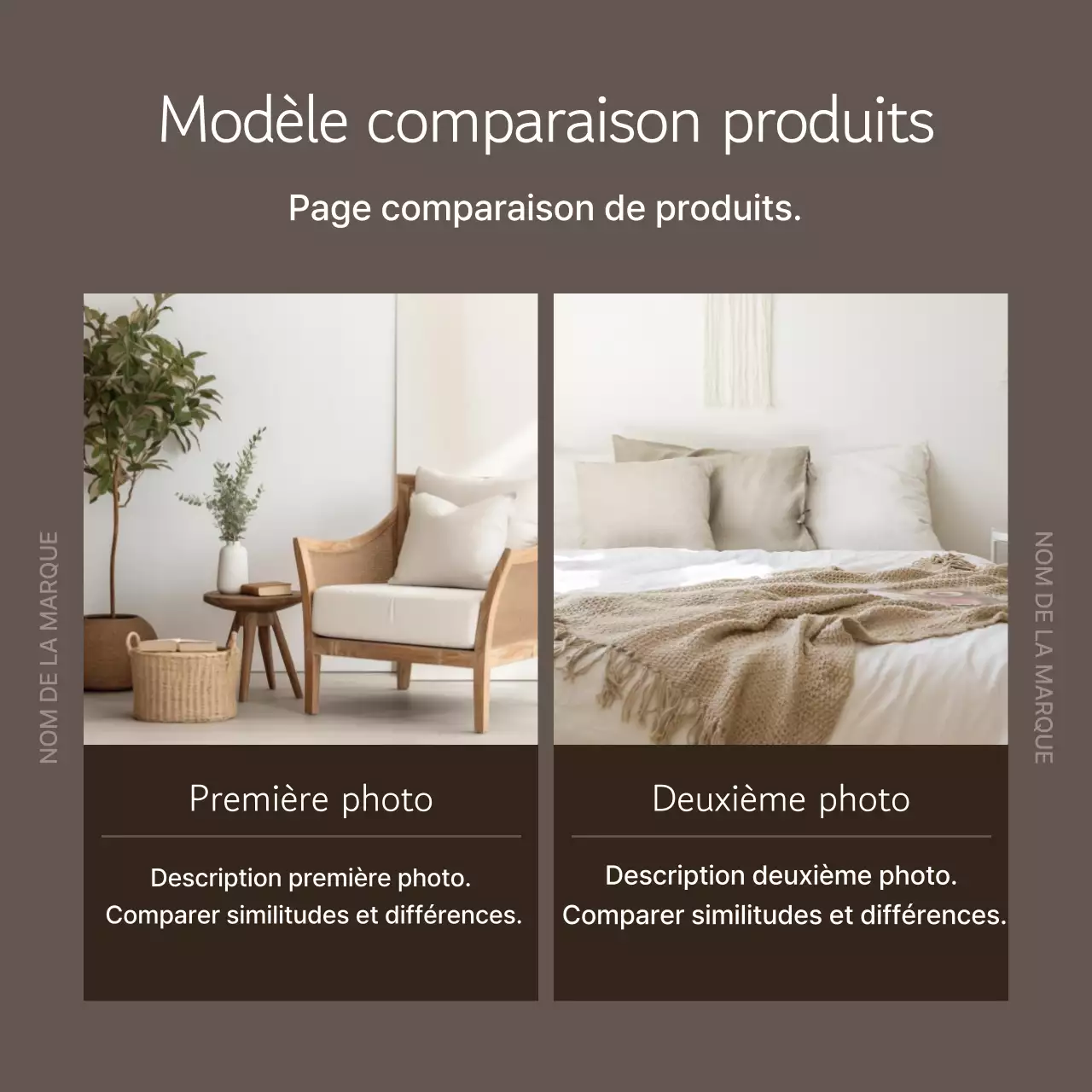 Promouvoir une marque moderne de couleur beige