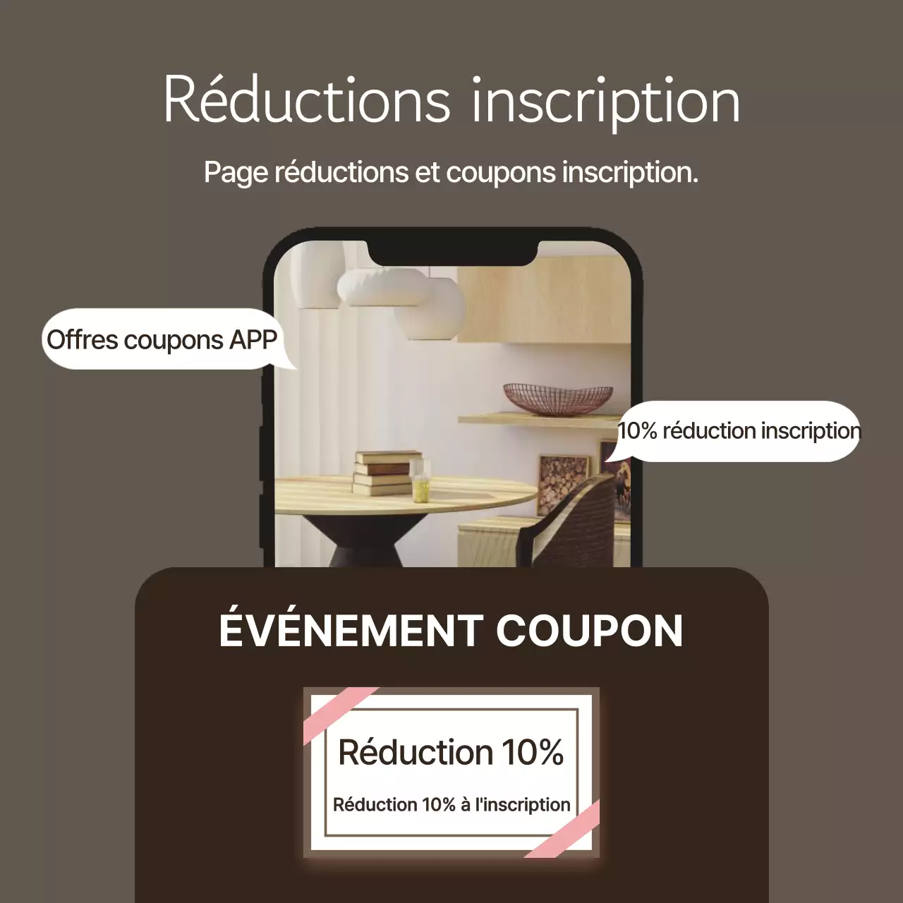 Promouvoir une marque moderne de couleur beige