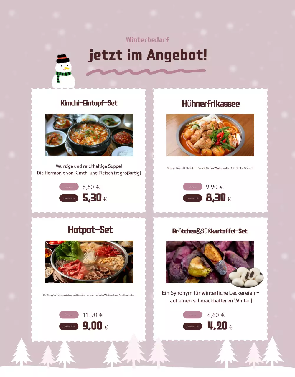 Beige Cosy Winter Food Promotion