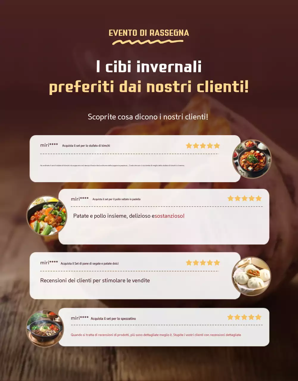 Promozione alimentare invernale beige