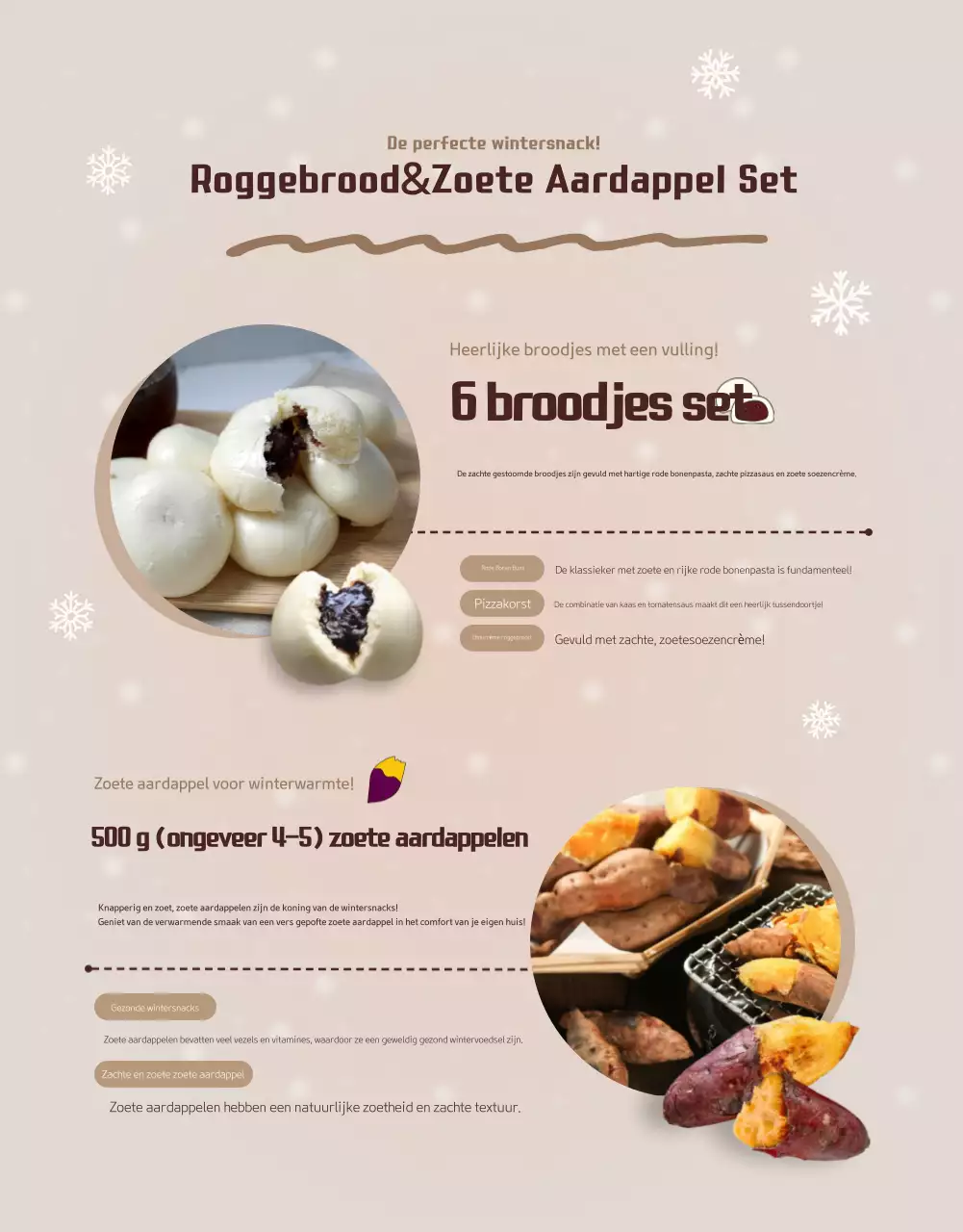 Beige Knusse Wintervoedselpromotie