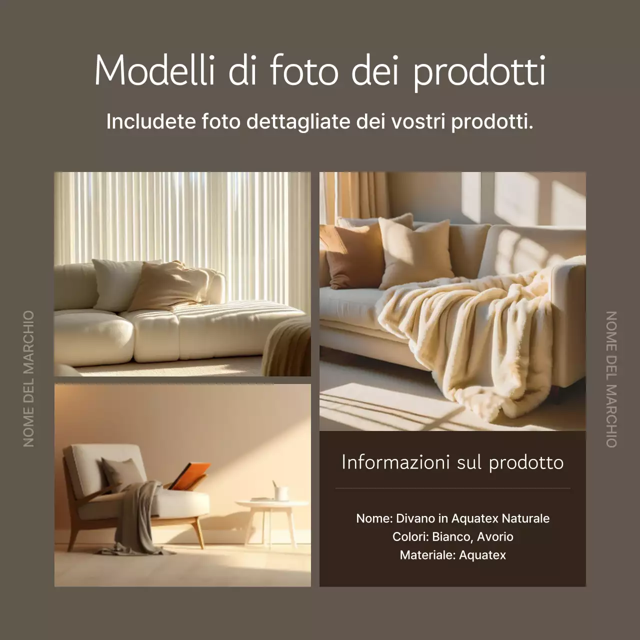 Promuovere un marchio moderno e beige