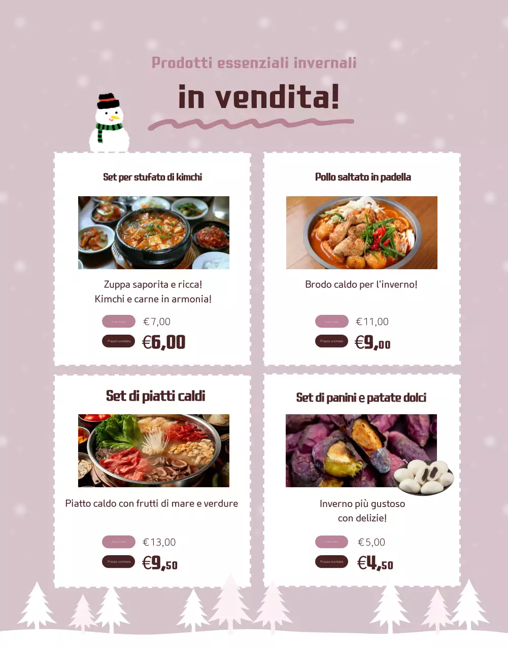 Promozione alimentare invernale beige