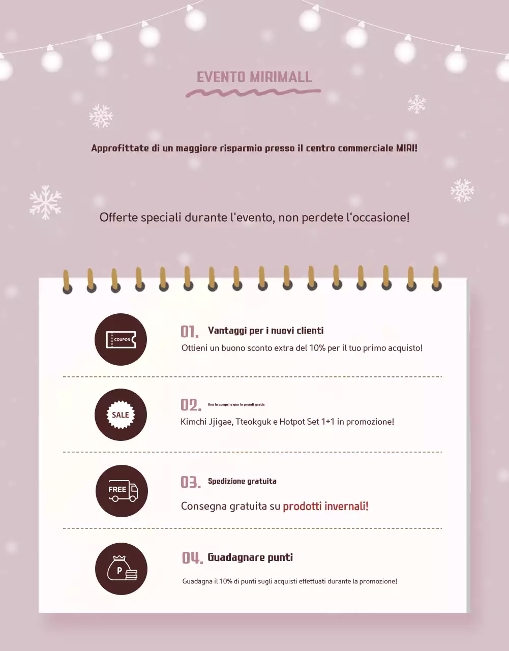 Promozione alimentare invernale beige