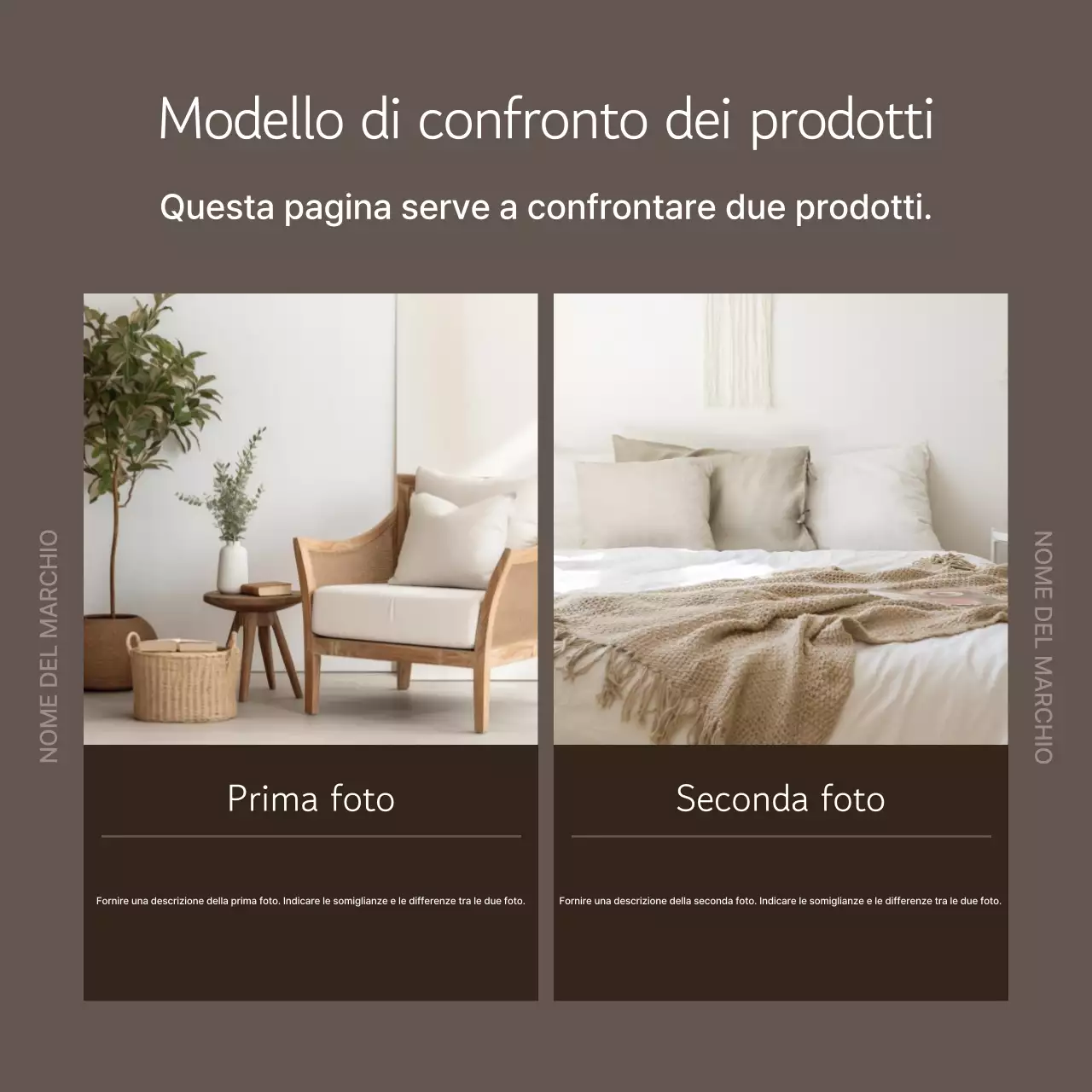 Promuovere un marchio moderno e beige
