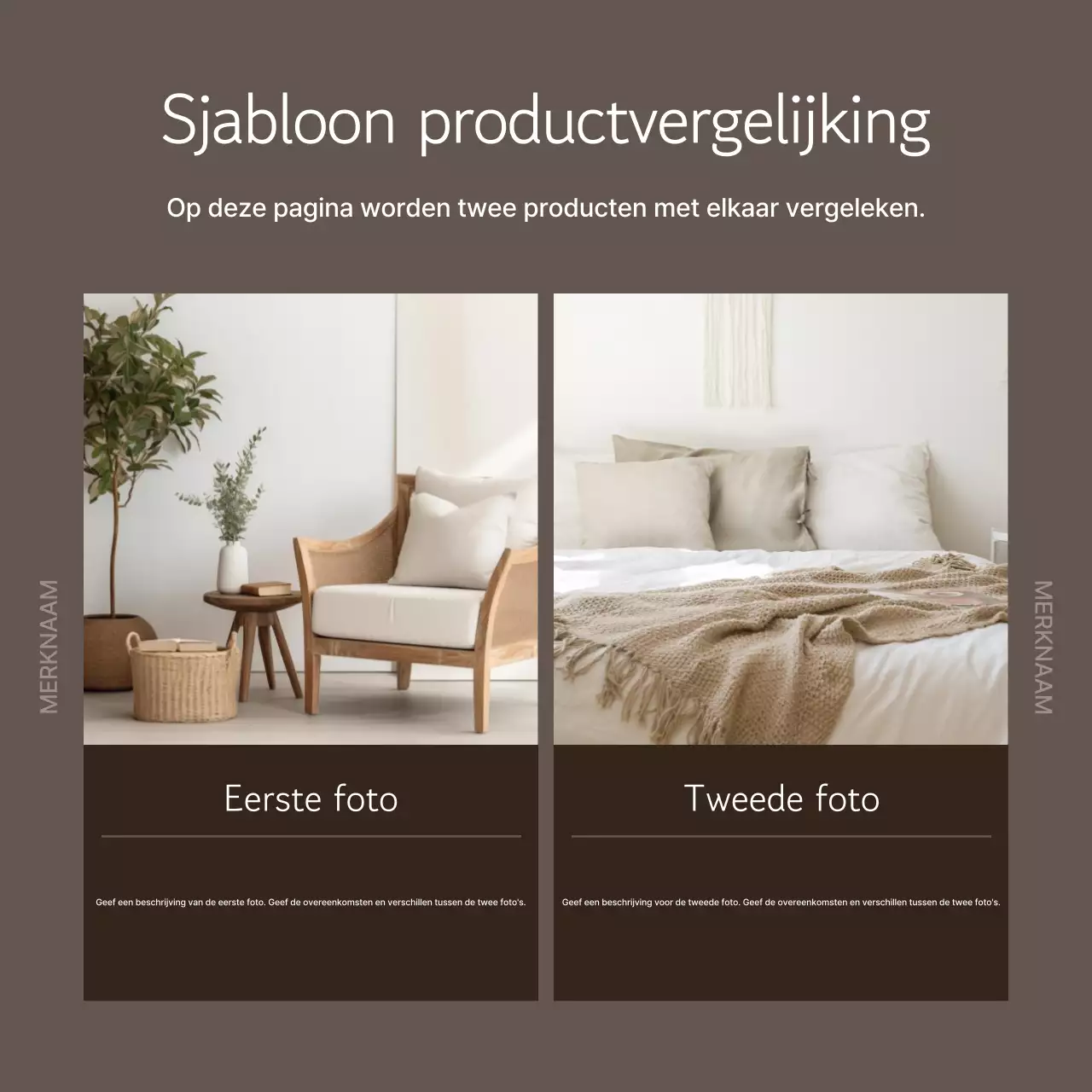 Een beige modern merk promoten