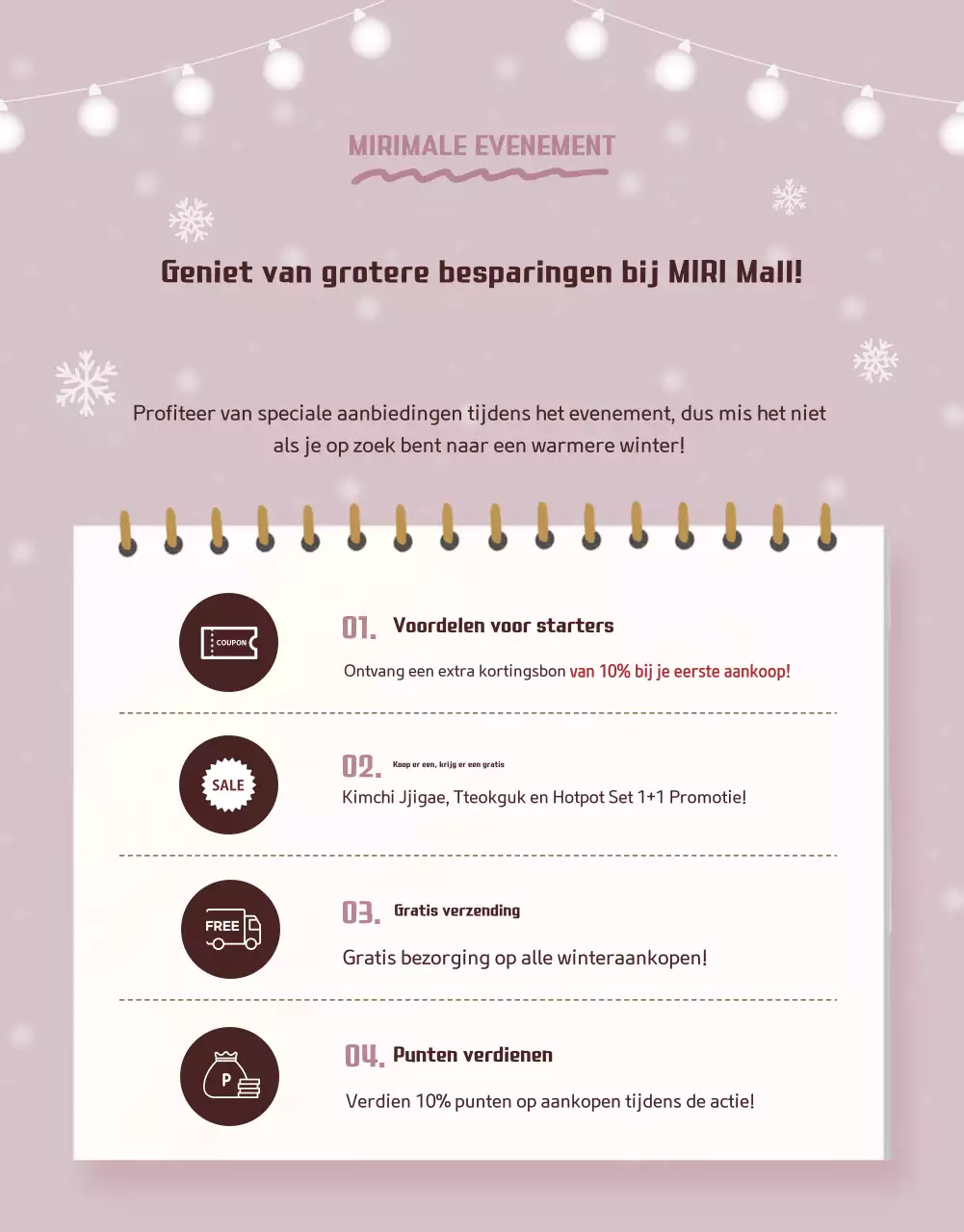 Beige Knusse Wintervoedselpromotie