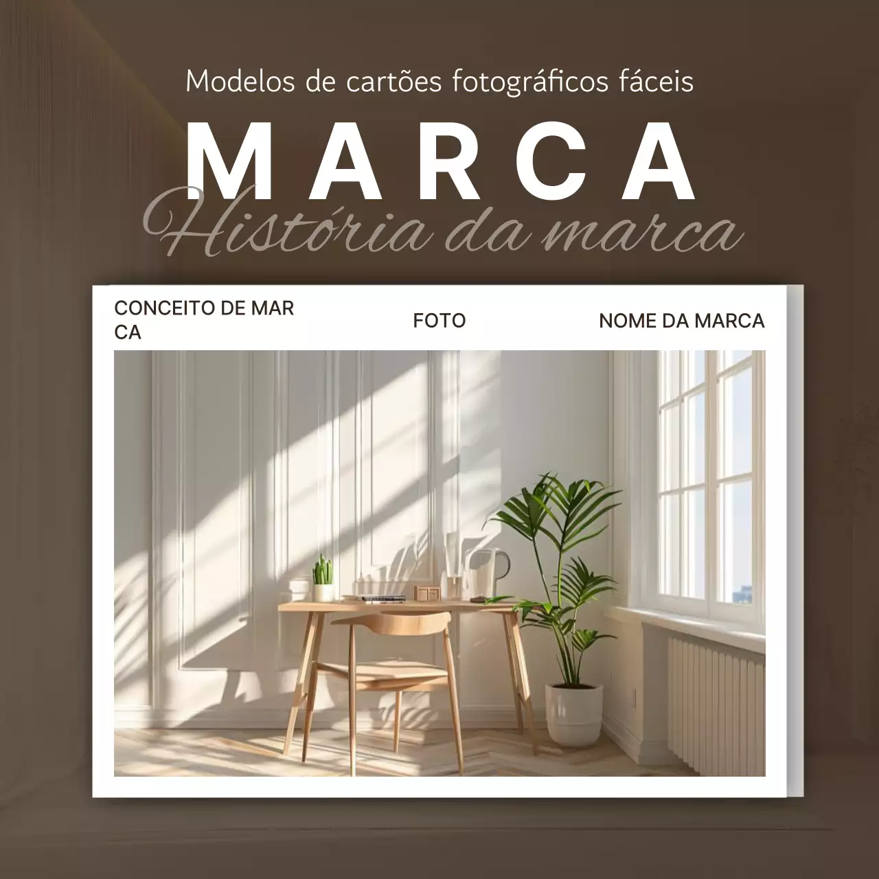 Promover uma marca bege e moderna