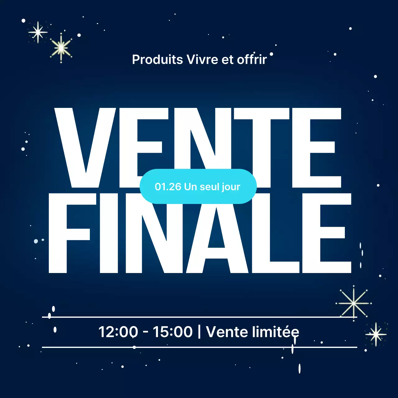 Bleu marine Modern Sale Promotion