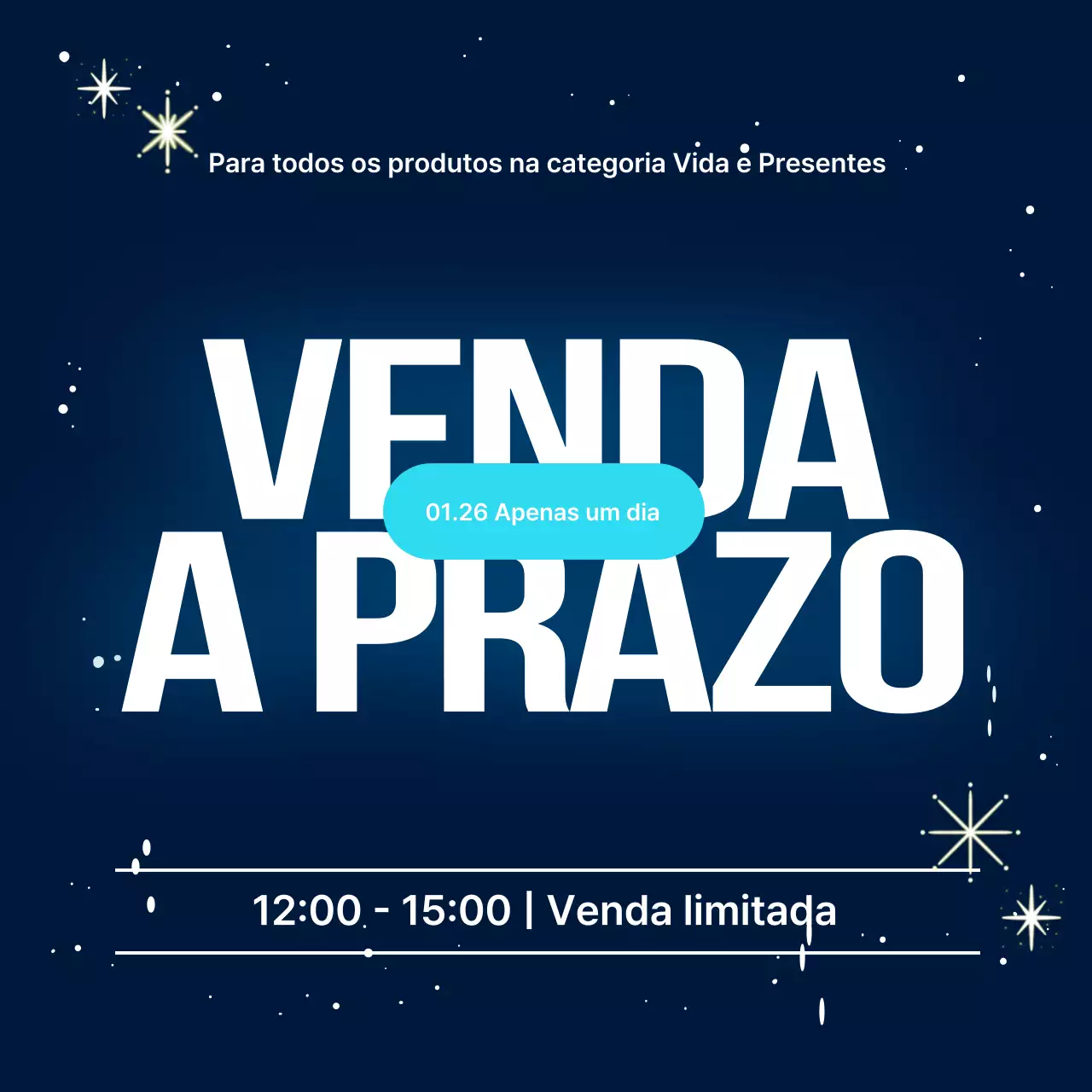 Azul-marinho Moderno Promoção de venda