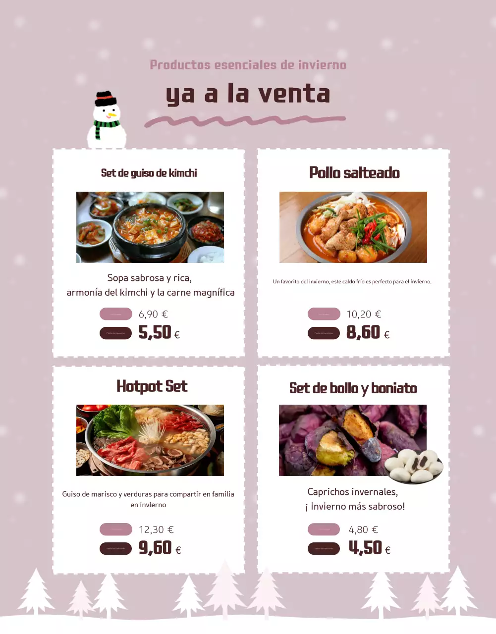 Beige Cosy Winter Food Promotion