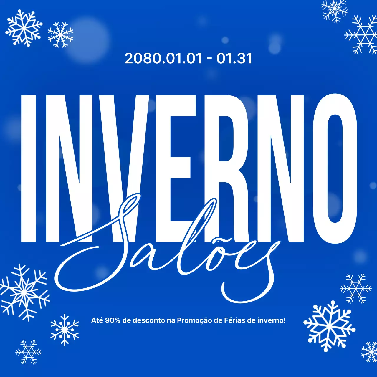 Evento de saldos de inverno da Blue Modern