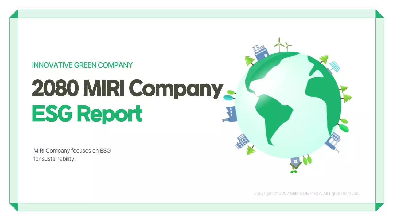Green Modern Esg Report Document Presentation