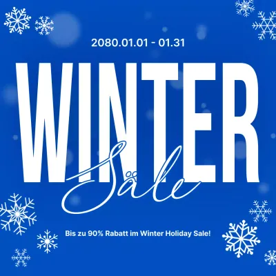 Blue Modern Winter Sale Veranstaltung