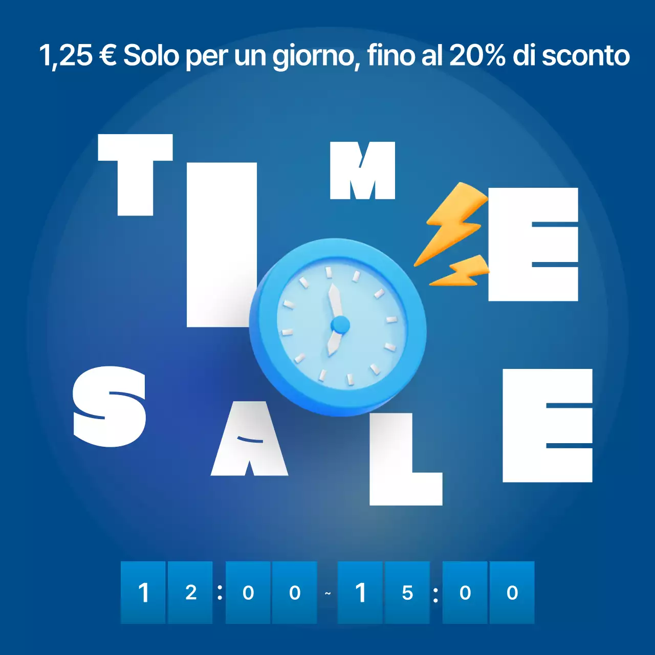 Evento di vendita moderna blu