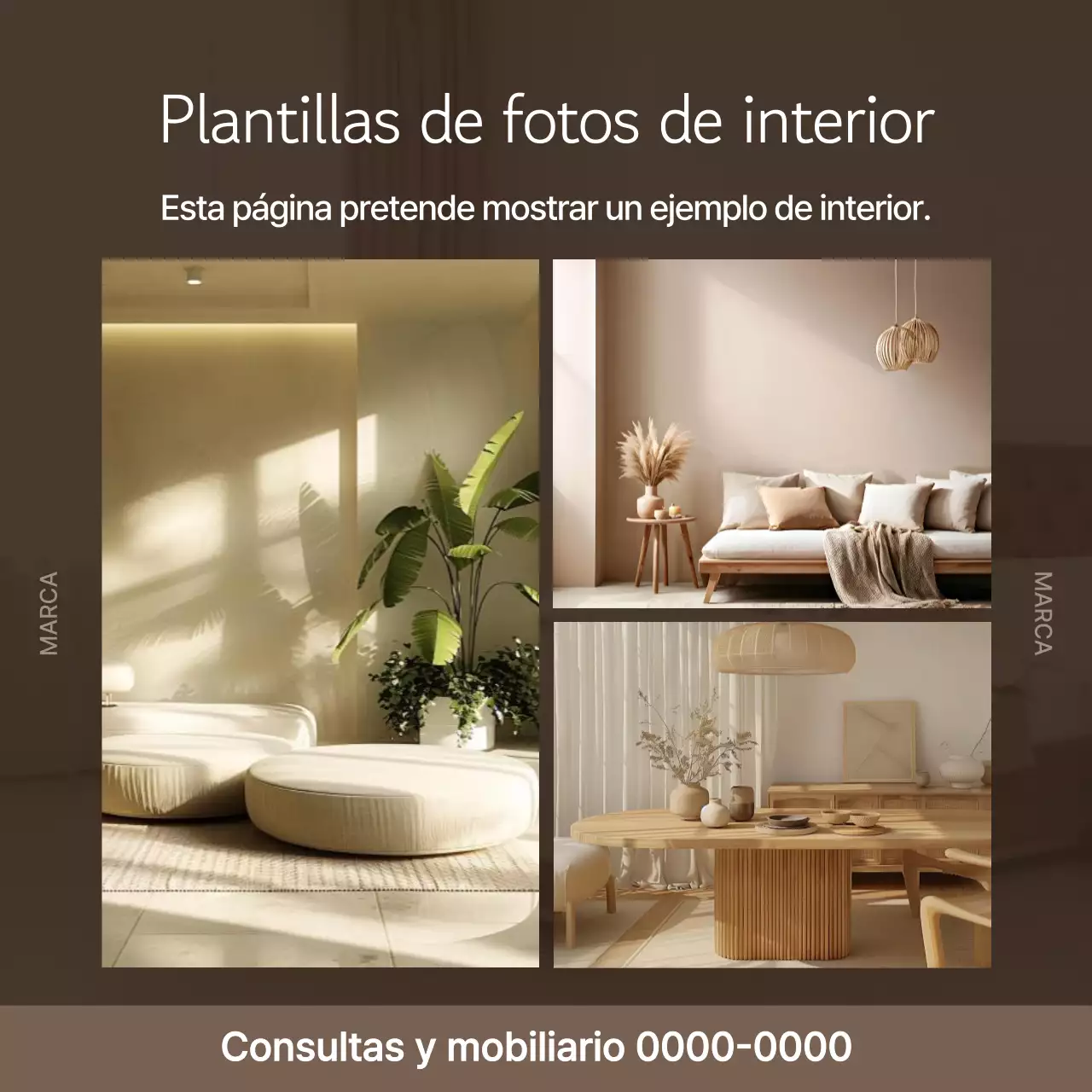 Promover una marca moderna de color beige
