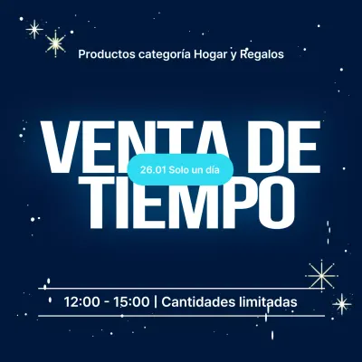 Azul Marino Promoción Venta Moderna