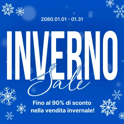 Evento di saldi invernali Blue Modern