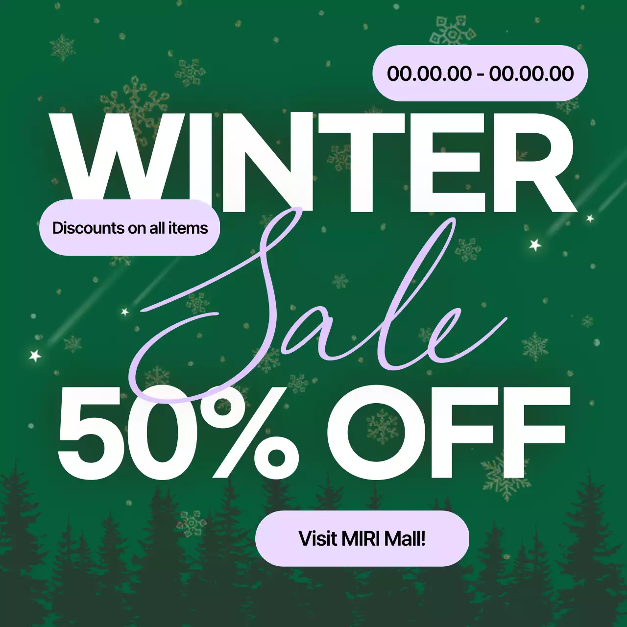 Bài đăng trên mạng xã hội khuyến mại bán hàng hiện đại xanh